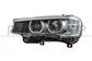 HEADLAMP LEFT XENON HID/D1S ELECTRIC-WITH MOTOR-WITH DAY RUNNING LIGHT-LED-BLACK