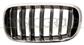 RADIATOR GRILLE LEFT-CHROME-BLACK MOD. BASIS