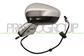 RETROVISORE SINISTRO-ELETTRICO-CROMATO-TERMICO-CHIUDIBILE-CON FANALE-CON BASE CROMATA-CONVESSO-9 PINS