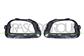 SET OF FOG LIGHT FRAME BLACK-SMOOTH TO BE PRIMED (RIGHT+LEFT)