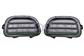 SET OF FRONT BUMPER GRILLES-BLACK-WITHOUT FOG LAMP HOLES-(RIGHT+LEFT)