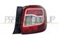 TAIL LAMP RIGHT-WITHOUT BULB HOLDER-RED-CLEAR-BLACK BASE-ELBA TYPE