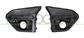 SET OF FRONT BUMPER GRILLE-BLACK-TEXTURED FINISH-WITH FOG LAMP HOLES-WITH PDC HOLE+SENSOR HOLDER-WITH PROFILE HOLES (RIGHT+LEFT)