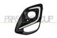 FRONT BUMPER GRILLE LEFT-BLACK-GLOSSY-WITH FOG LAMP HOLE-WITH CHROME MOLDING