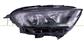 HEADLAMP RIGHT H1+H18 ELECTRIC-WITH MOTOR-WITH DAY RUNNING LIGHT-BLACK-LED