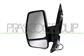 DOOR MIRROR LEFT-MANUAL BLACK-WITH LAMP-CONVEX-CHROME