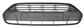 FRONT BUMPER GRILLE-CENTRE-GRAY-TEXTURED FINISH-WITH TOW HOOK COVER