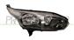 HEADLAMP RIGHT H7+H15-ELECTRIC-WITH MOTOR-BLACK-CLEAR INDICATOR