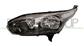 HEADLAMP LEFT H7+H15-ELECTRIC-WITH MOTOR-BLACK-CLEAR INDICATOR