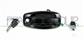 MANETA EXTERIOR PORTON ABATIBLE-NEGRA-CON LLAVE