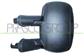 DOOR MIRROR LEFT-CABLE-BLACK-CONVEX-CHROME