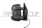 DOOR MIRROR RIGHT-MANUAL-BLACK-WITH LAMP-CONVEX-SHORT ARM-FOR 16W LAMP