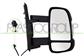 DOOR MIRROR RIGHT-MANUAL-BLACK-WITH CLEAR LAMP-CONVEX-MEDIUM ARM-2 PINS