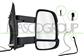 DOOR MIRROR RIGHT-ELECTRIC-BLACK-HEATED-WITH LAMP-WITH RADIO ANTENNA-BULB 16W-LONG ARM-CONVEX-9 PINS