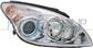 HEADLAMP RIGHT H1+H7 ELECTRIC-WITHOUT MOTOR-CHROME