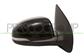 DOOR MIRROR RIGHT-ELECTRIC-BLACK-WITH LAMP-FOLDABLE-CONVEX-CHROME