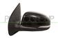 DOOR MIRROR LEFT-ELECTRIC-BLACK-WITH LAMP-FOLDABLE-CONVEX-CHROME