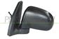 DOOR MIRROR LEFT-CABLE-BLACK-CONVEX-CHROME-SHORT BASE