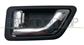 FRONT DOOR HANDLE LEFT-INNER-WITH CHROME LEVER-BLACK HOUSING