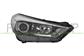 PROIETTORE DESTRO H7+H7+H7-ELETTRICO-CON MOTORE-CON LUCE DIURNA-NERO-LED