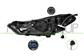 PROIETTORE DESTRO H7+H7+H7-ELETTRICO-CON MOTORE-CON LUCE DIURNA-NERO-LED