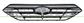 RADIATOR GRILLE-BLACK-WITH CHROME MOLDINGS-WITH CHROME FRAME-WITH CAMERA VIEW HOLE