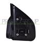 DOOR MIRROR LEFT-MANUAL-BLACK-CONVEX-CHROME