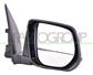 DOOR MIRROR RIGHT-ELECTRIC-BLACK-WITH LAMP-CONVEX-CHROME-WITH CHROME COVER