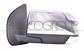DOOR MIRROR LEFT-ELECTRIC-BLACK-WITH LAMP-CONVEX-CHROME-WITH CHROME COVER