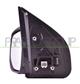 RETROVISORE SINISTRO-ELETTRICO-NERO-CON FANALE-CONVESSO-CON CALOTTA CROMATA