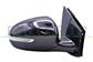 DOOR MIRROR RIGHT-ELECTRIC-BLACK-WITH LAMP-CONVEX-CHROME