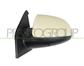 DOOR MIRROR LEFT-ELECTRIC-SMOOTH FINISH TO BE PAINTED-HEATED-CONVEX-CHROME-5 PINS