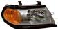 HEADLAMP RIGHT H4 ELECTRIC-WITHOUT MOTOR-BLACK/CHROME RIM MOD. 05 >
