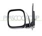 DOOR MIRROR LEFT-MANUAL-BLACK-CONVEX-CHROME-WITH CHROME COVER