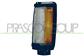 FRONT INDICATOR LEFT-CLEAR/AMBER-WITH BULB HOLDER-WITH BLACK FRAME
