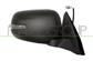 DOOR MIRROR RIGHT-ELECTRIC-BLACK-WITH LAMP-CONVEX-CHROME