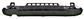 REAR BUMPER SPOILER-BLACK-TEXTURED FINISH-WITH 3 SENSOR CUTTING MARKS FOR PDC-WITH SINGLE EXHAUST HOLE ON LEFT SIDE