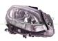 PROIETTORE DESTRO H7+H7-ELETTRICO-CON MOTORE-CON LUCE DIURNA-NERO-LED