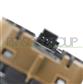 FRONT DOOR LEFT WINDOW REGULATOR PUSH-BUTTON PANEL-BROWN-4 SWITCHES-3 PINS