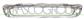 FRONT BUMPER CHROME GRILLE FRAME-WITH FOG LAMP HOLES MOD. SPORT