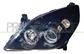 HEADLAMP LEFT H7+H1 ELECTRIC-WITH MOTOR-BLACK