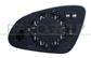 MIRROR GLASS BASE RIGHT-ASPHERICAL-HEATED-CHROME