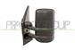 DOOR MIRROR LEFT-MANUAL-BLACK-CONVEX-CHROME-SHORT ARM