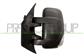 DOOR MIRROR LEFT-MANUAL-BLACK-WITH LAMP-CONVEX-CHROME