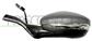 DOOR MIRROR LEFT-ELECTRIC-HEATED-FOLDABLE-PRIMED-WITH LAMP-WITH CHROME PROFILE-CONVEX-CHROME