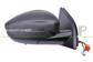 DOOR MIRROR RIGHT-ELECTRIC-HEATED-BLACK-WITH SENSOR-WITH LAMP-CONVEX-8 PINS