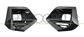 FRONT BUMPER GRILLE SET BLACK-GLOSSY-WITH FOG LAMP HOLES (RIGHT+LEFT)