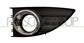 BUMPER GRILLE LEFT-BLACK-TEXTURED FINISH-WITH FOG LAMP HOLE-WITH CHROME FRAME