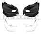 FRONT BUMPER GRILLE SET TEXTURED FINISH-WITH FOG LAMP HOLES-WITH MOLDING HOLES (RIGHT+LEFT)