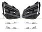 FRONT BUMPER GRILLE SET TEXTURED FINISH-WITHOUT FOG LAMP HOLES-WITH MOLDING HOLES-WITH PDC HOLE+SENSOR HOLDERS (RIGHT+LEFT)